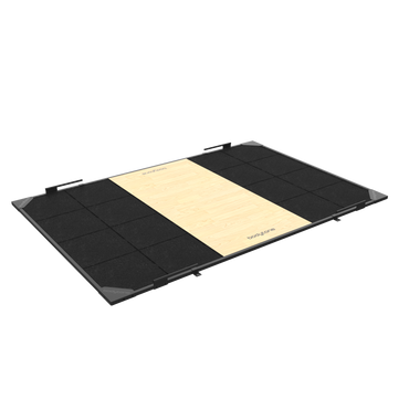 Plateforme d'haltérophilie pour rack avec supports à élastiques