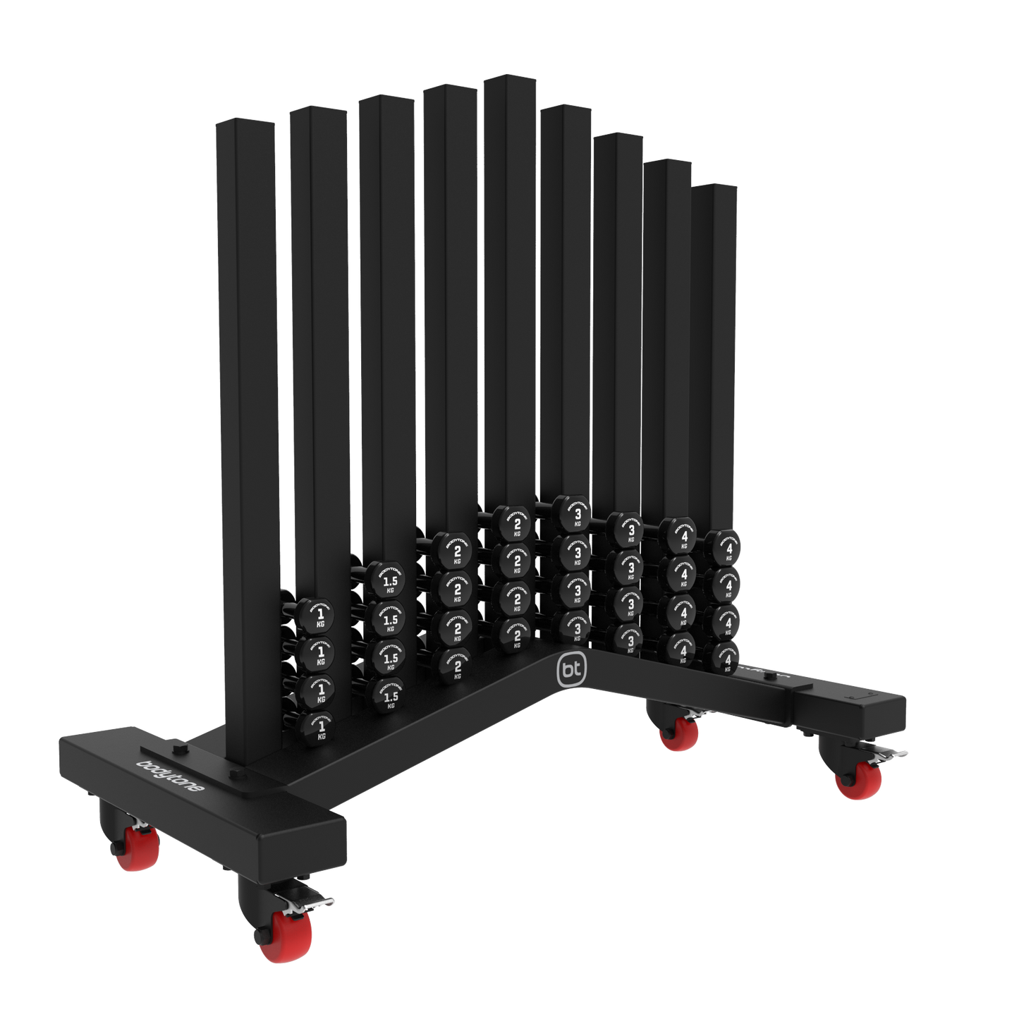 Haltères en vinyle pour rack
